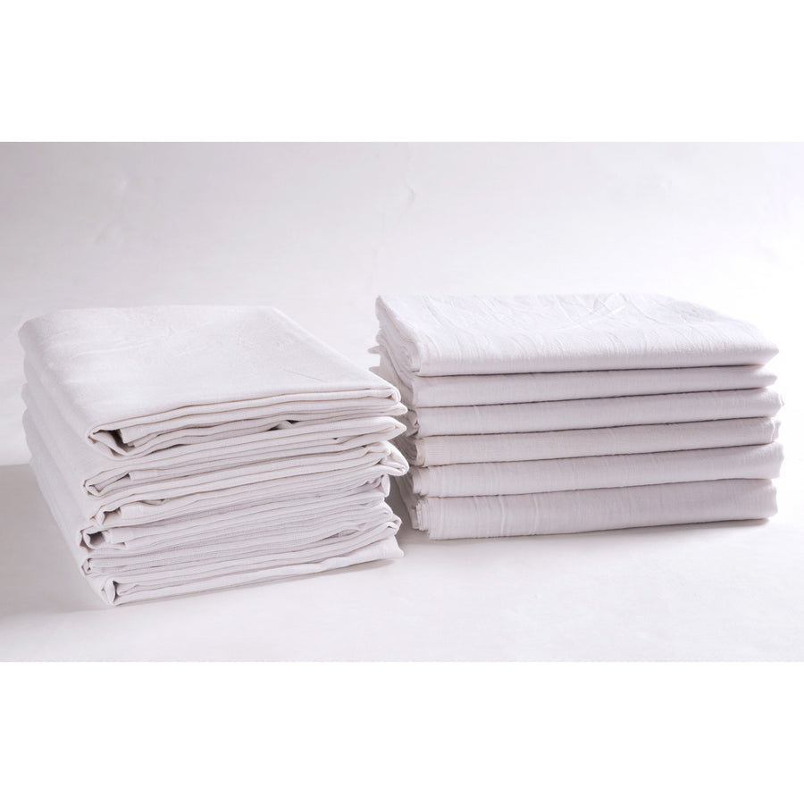 KAF Home Set of 12 Flour Sack White Kitchen Towels, 100-Percent Cotton, Absorbent, Extra Soft (20 x 30-Inches) - LaPrima Shops ®