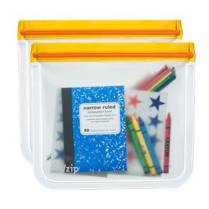 (re)zip Lay-Flat Lunch Leakproof Reusable Storage Bag 2-Pack (Orange) - LaPrima Shops ®