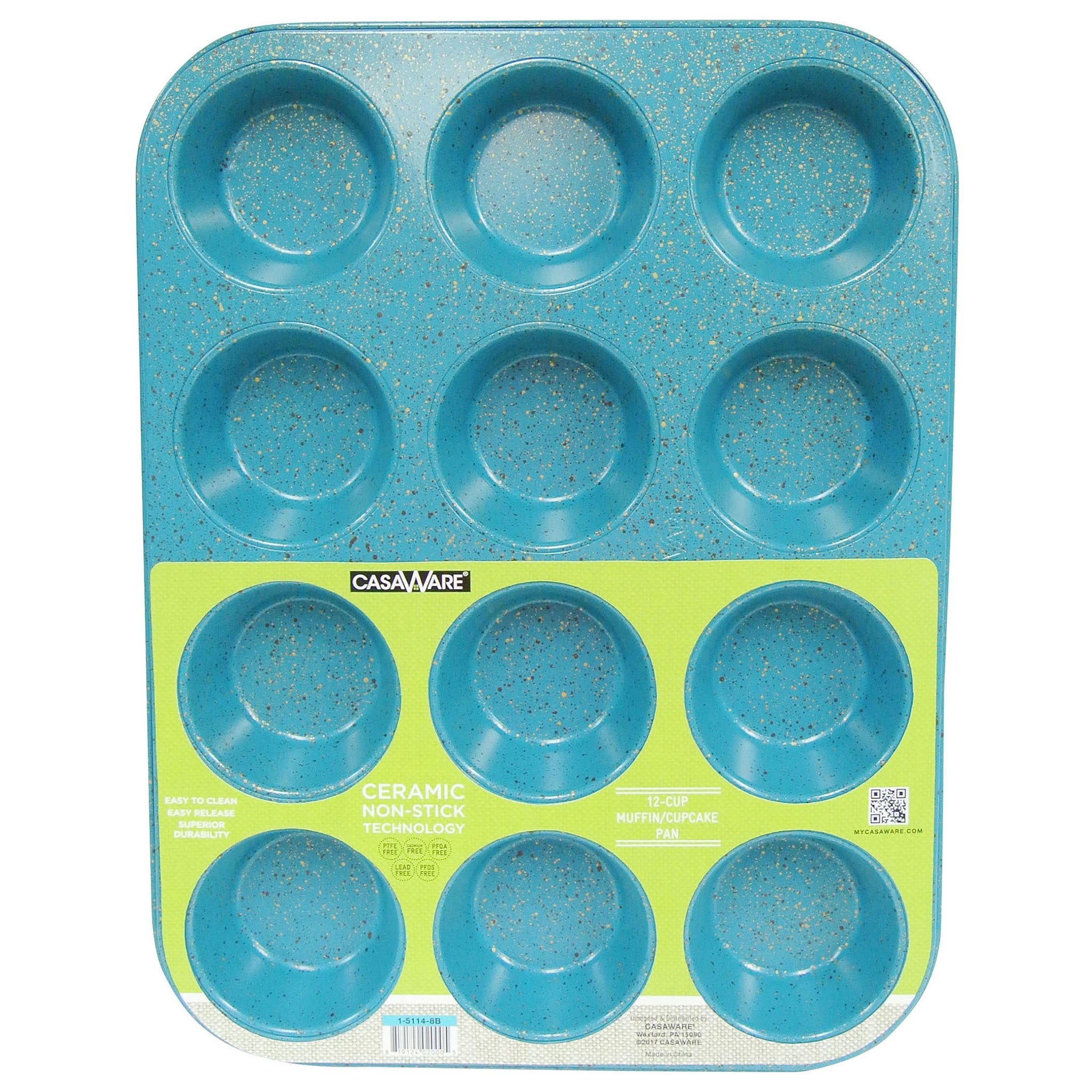 12ct Silicone Muffin Pan Blue - Figmint™