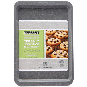 casaWare Ceramic Coated NonStick Cookie/Jelly Roll Pan (10 X 14-Inch, Silver Granite) - LaPrima Shops ®