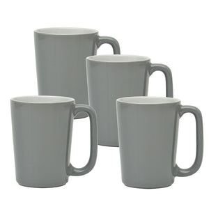 Culver SLAT Mug, 16-Ounce, Grey White, Set of 4 - LaPrima Shops ®