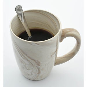 Culver 16-Ounce Palermo Ceramic Mug Set of 4 (Brown Marble) - LaPrima Shops ®