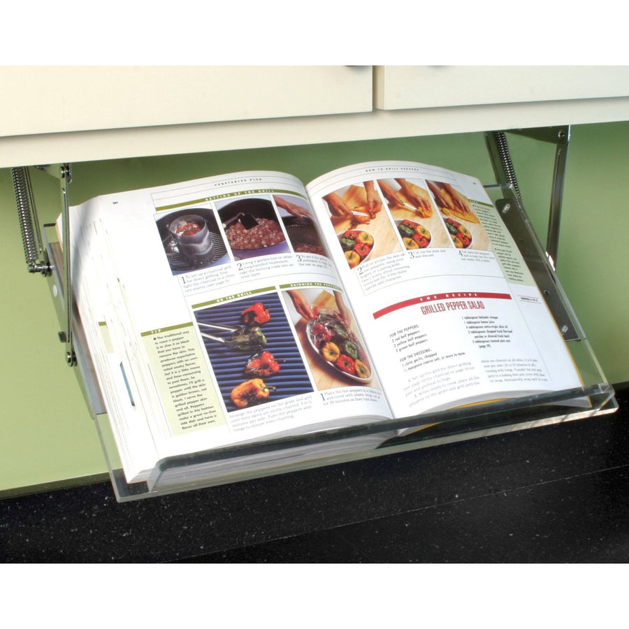Under Cabinet Mounted Cookbook Holder - Acrylic - Made in the USA - LaPrima Shops ®