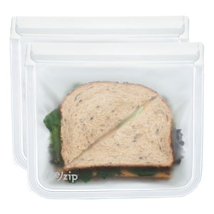 (re)zip Lay-Flat Lunch Leakproof Reusable Storage Bag 2-Pack (Clear) - LaPrima Shops ®