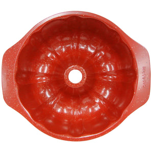 casaWare Fluted Cake Pan 9.5-inch (12-Cup) Ceramic Coated NonStick (Red Granite) - LaPrima Shops ®