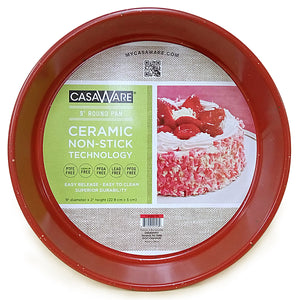 Coated NonStick 9-Inch Round Pan, Red Granite - LaPrima Shops ®