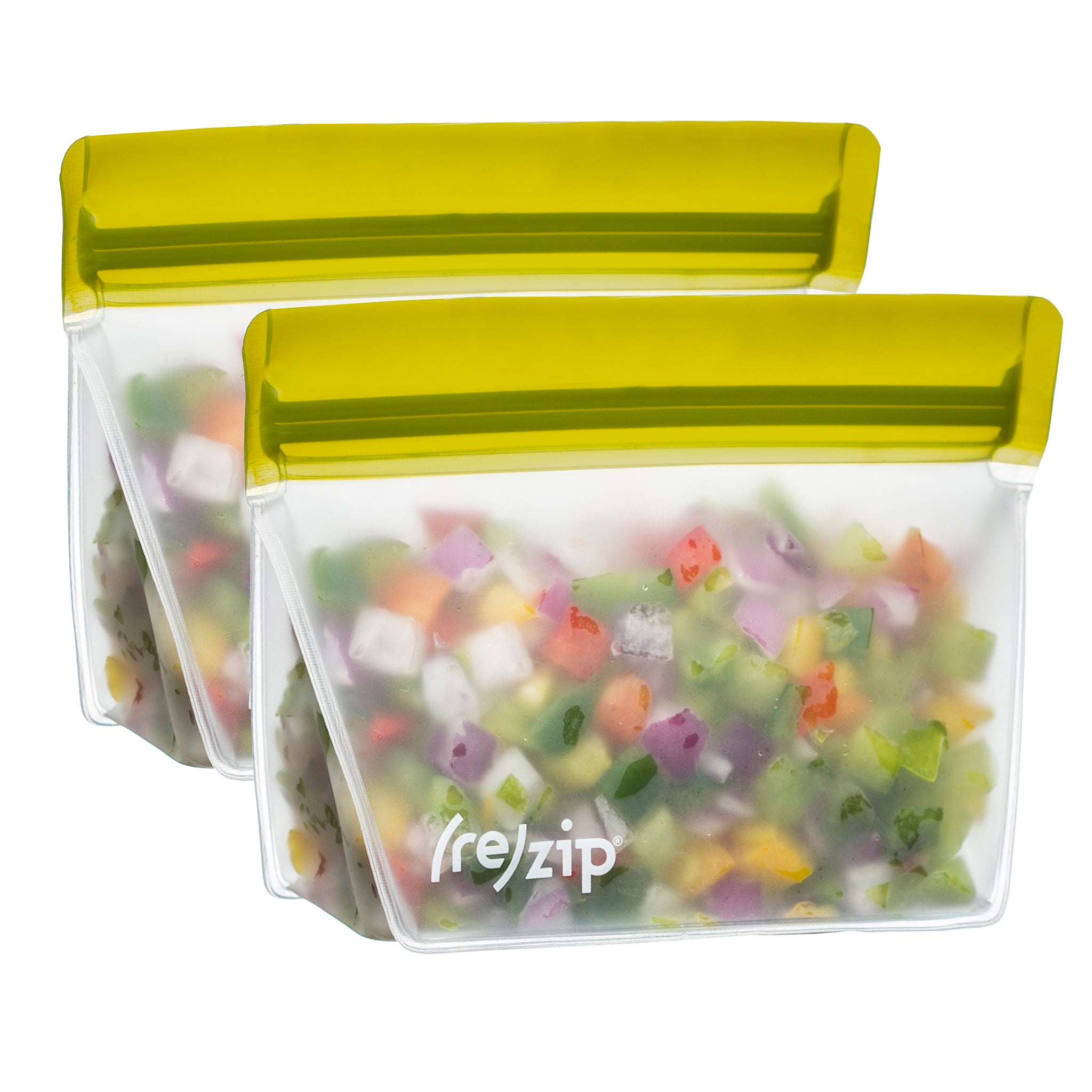 Reusable Silicone Food Storage Bags,Stand Up Leakproof Zip