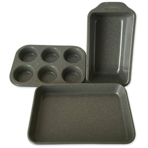 casaWare Toaster Oven 3-Piece Set (Silver Granite) - LaPrima Shops ®