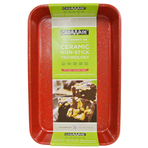 casaWare Toaster Oven Baking Pan 7 x 11-inch Ceramic Coated Non-Stick (Red Granite) - LaPrima Shops ®