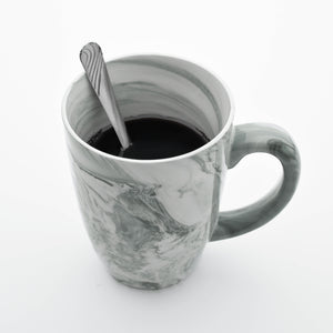 Culver 16-Ounce Palermo Ceramic Mug Set of 4 (Black Marble) - LaPrima Shops ®