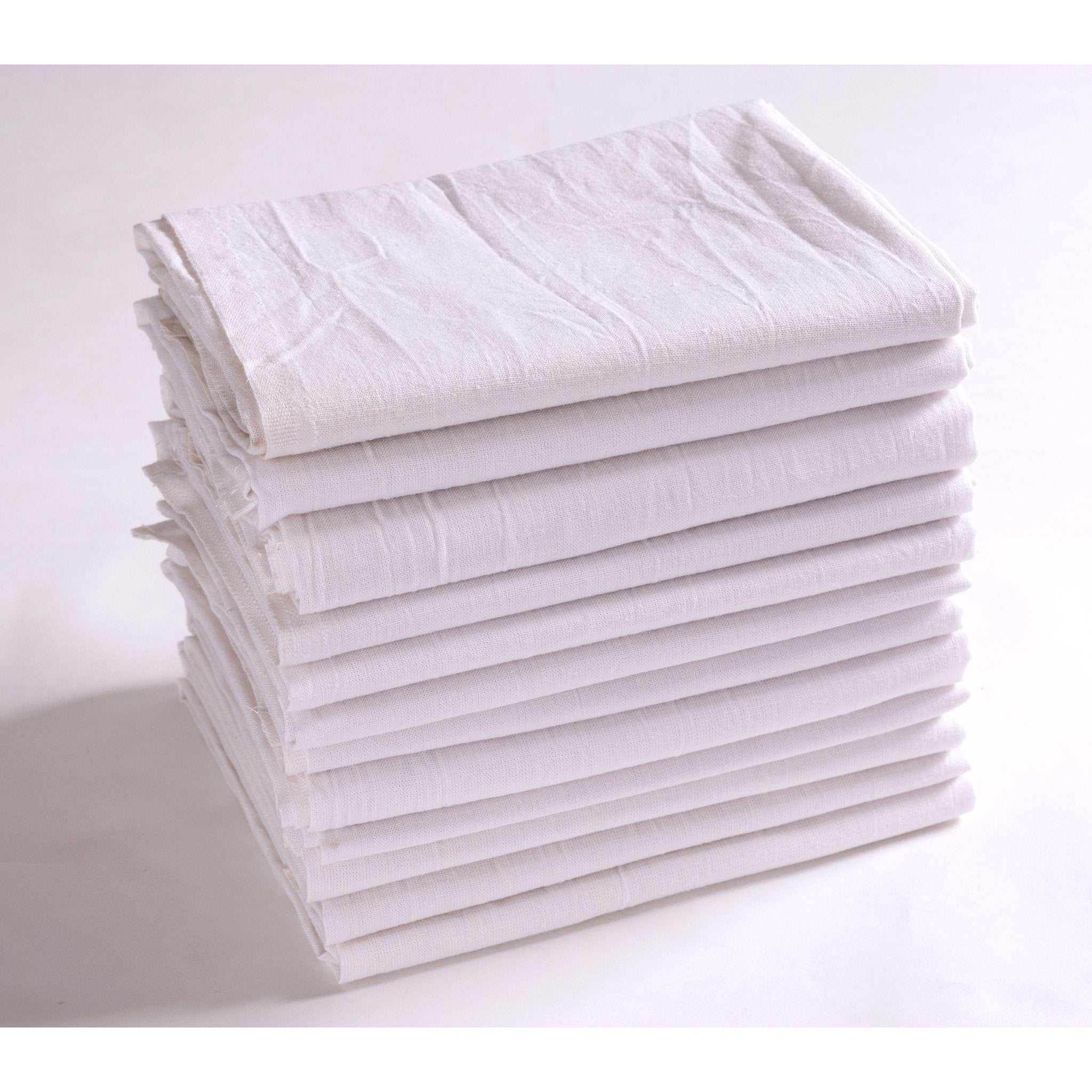 KAF Home White Kitchen Towels, 10 Pack, 100% Cotton - 20 x 30, Soft and Functional