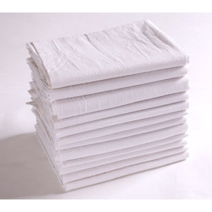 KAF Home Set of 12 Flour Sack White Kitchen Towels, 100-Percent Cotton, Absorbent, Extra Soft (28 x 28-Inches) - LaPrima Shops ®
